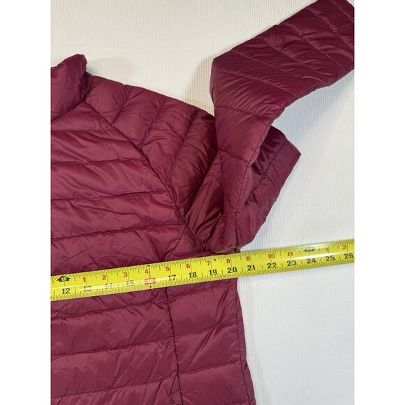 Asics Women’s Down Jacket Maroon Packable 90/10 Duck Down Size Large - Picture 4 of 7